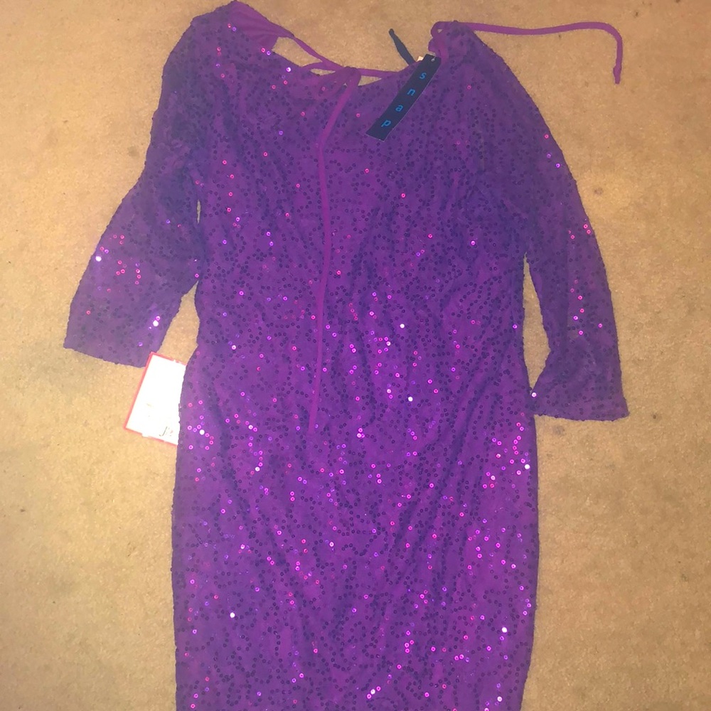 Purple sequins dress
